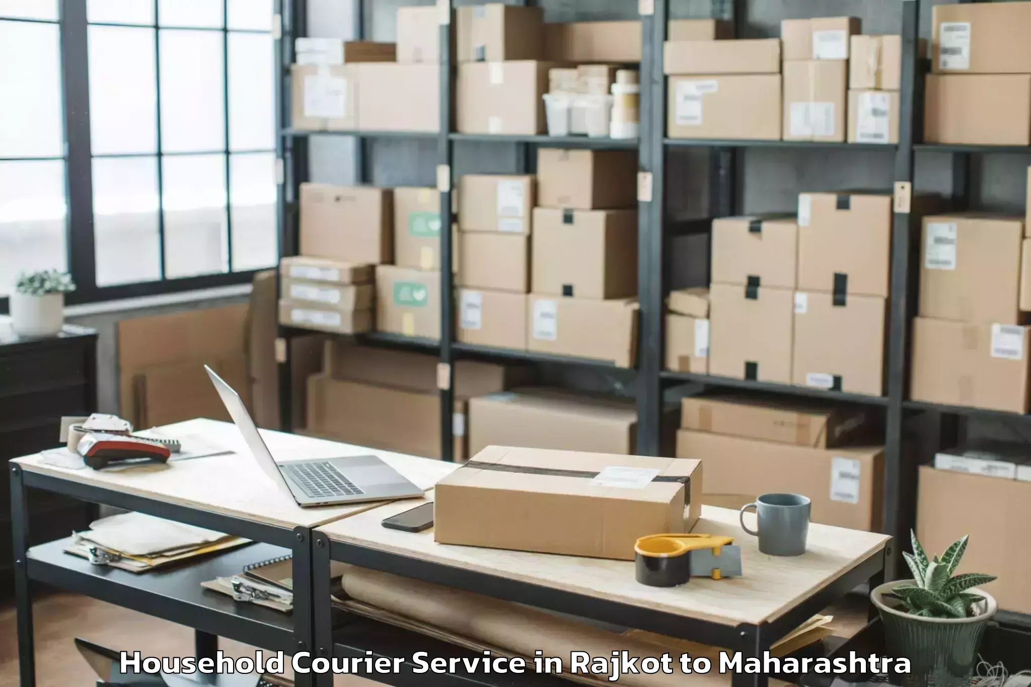 Trusted Rajkot to Amaravathi Household Courier